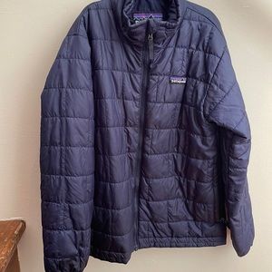 Patagonia nano puff boys navy small s 7-8 EUC